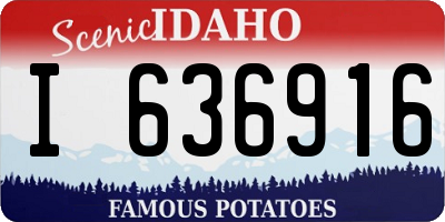 ID license plate I636916