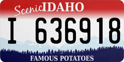 ID license plate I636918