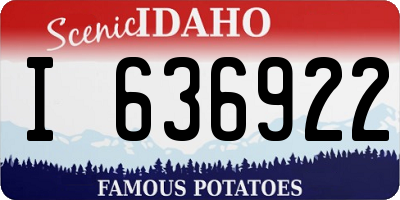 ID license plate I636922