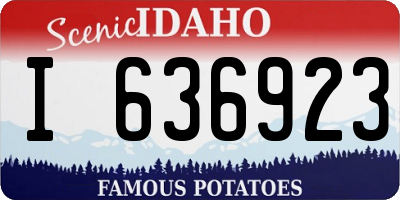 ID license plate I636923