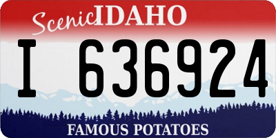 ID license plate I636924