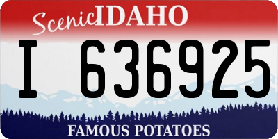 ID license plate I636925