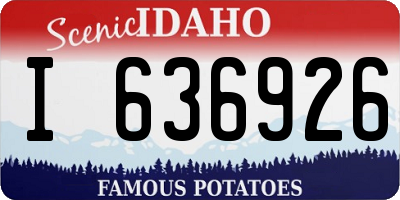 ID license plate I636926