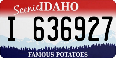 ID license plate I636927