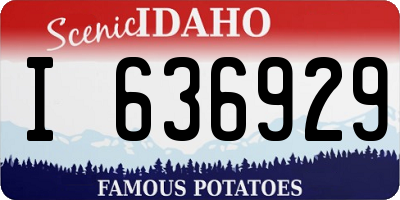 ID license plate I636929