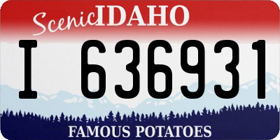 ID license plate I636931