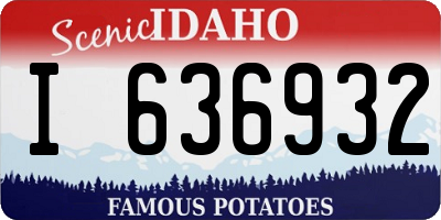ID license plate I636932