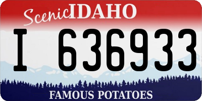 ID license plate I636933