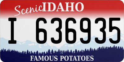 ID license plate I636935