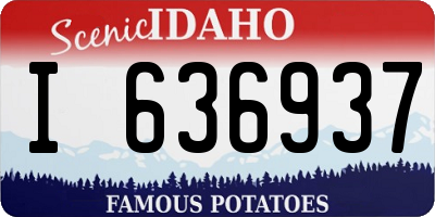ID license plate I636937