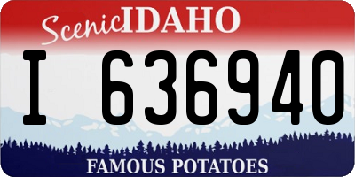 ID license plate I636940