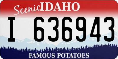 ID license plate I636943