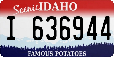ID license plate I636944