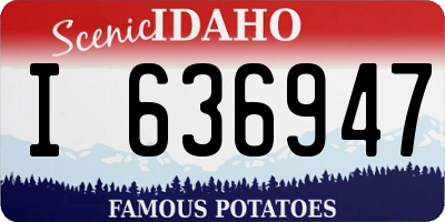 ID license plate I636947