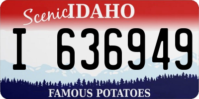 ID license plate I636949