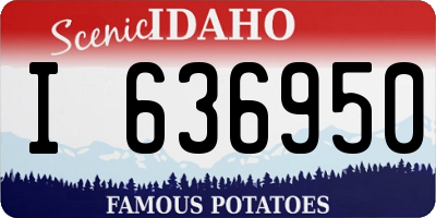 ID license plate I636950
