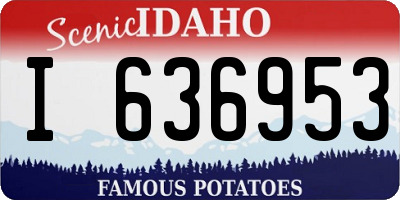 ID license plate I636953