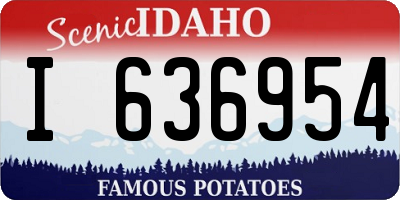 ID license plate I636954