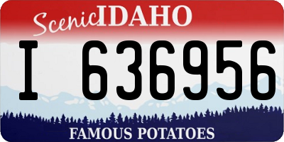 ID license plate I636956