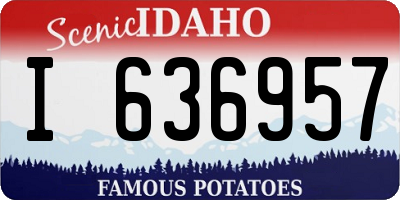 ID license plate I636957