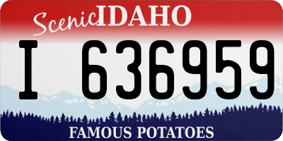 ID license plate I636959