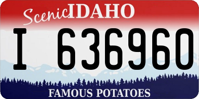 ID license plate I636960
