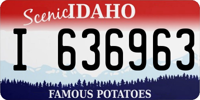 ID license plate I636963