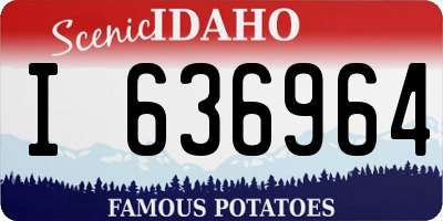 ID license plate I636964