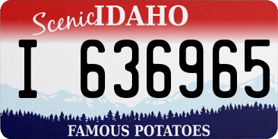 ID license plate I636965