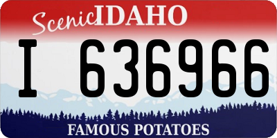 ID license plate I636966