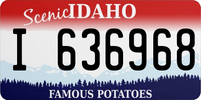ID license plate I636968