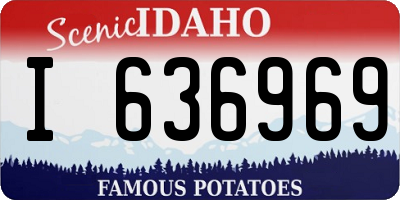 ID license plate I636969