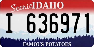 ID license plate I636971
