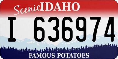ID license plate I636974