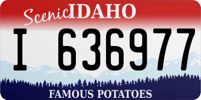 ID license plate I636977