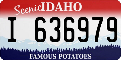 ID license plate I636979
