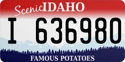 ID license plate I636980