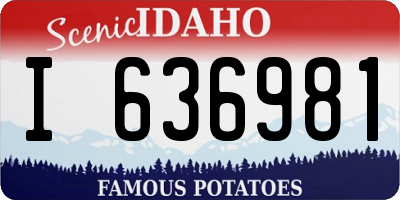 ID license plate I636981