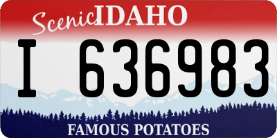 ID license plate I636983