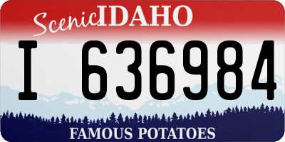 ID license plate I636984