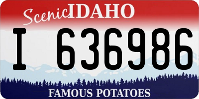 ID license plate I636986