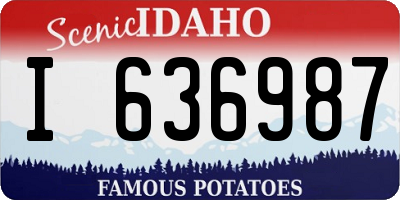 ID license plate I636987