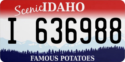 ID license plate I636988