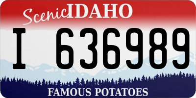 ID license plate I636989