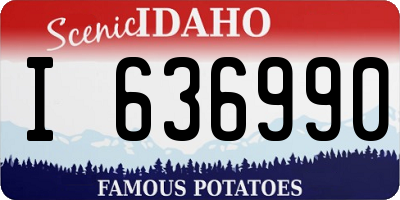 ID license plate I636990