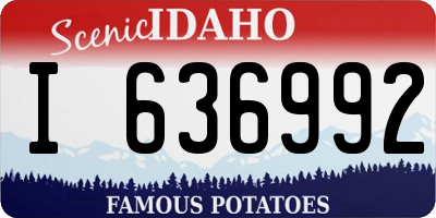 ID license plate I636992
