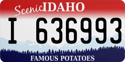 ID license plate I636993