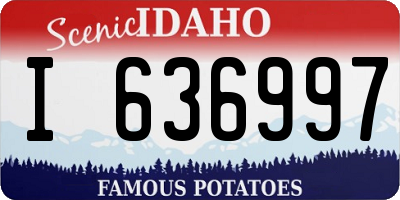 ID license plate I636997