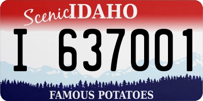ID license plate I637001