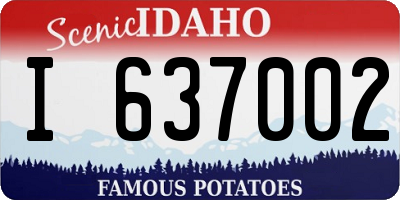 ID license plate I637002